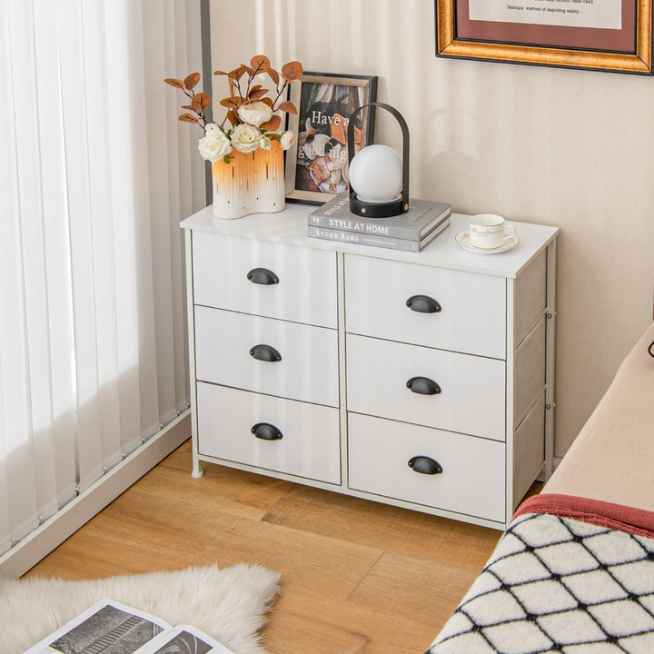 Dresser with 6 Foldable Fabric Drawers Living Room Bedroom