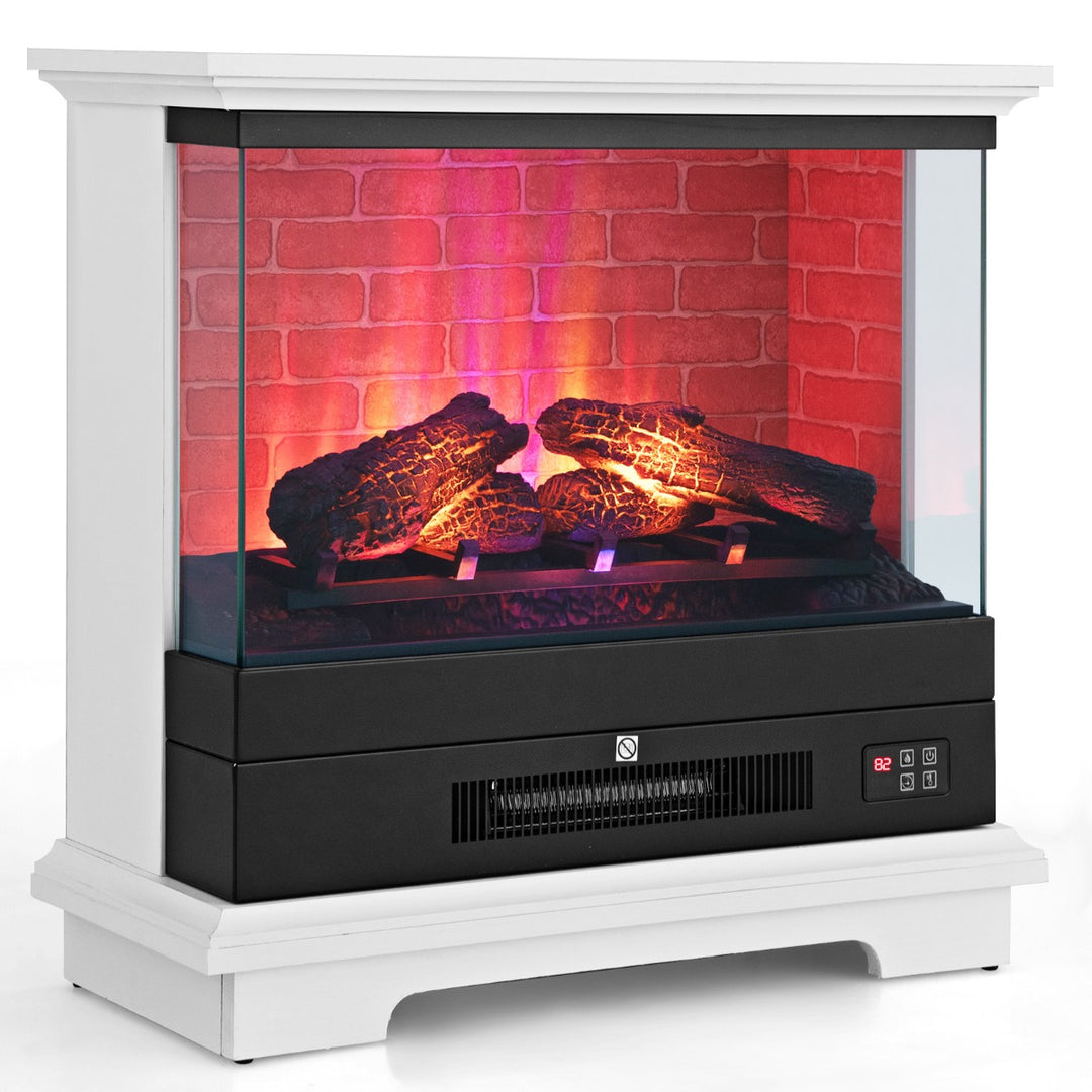 2000W Electric Fireplace Heater with 3 Level Vivid Flame