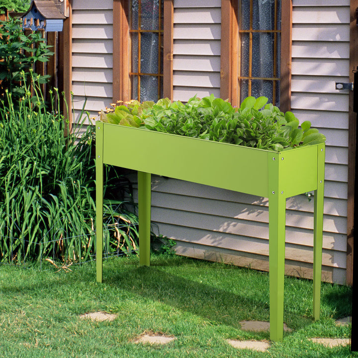 Elevated Raised Tall Garden Vegetable Plant Bed Box Planter Stand with Shelf