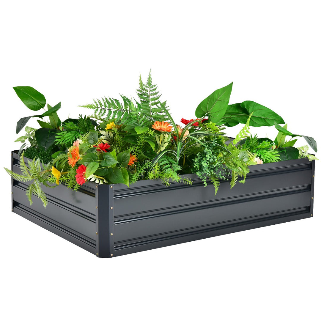Outdoor Metal Raised Garden Bed for Vegetables Flowers Fruits Herbs