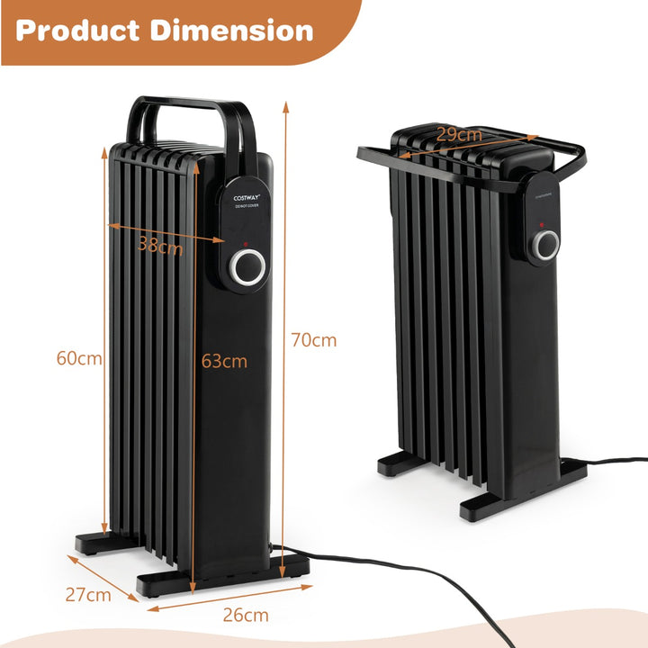 Portable Electric Heater with Overheat and Tip Over Protection