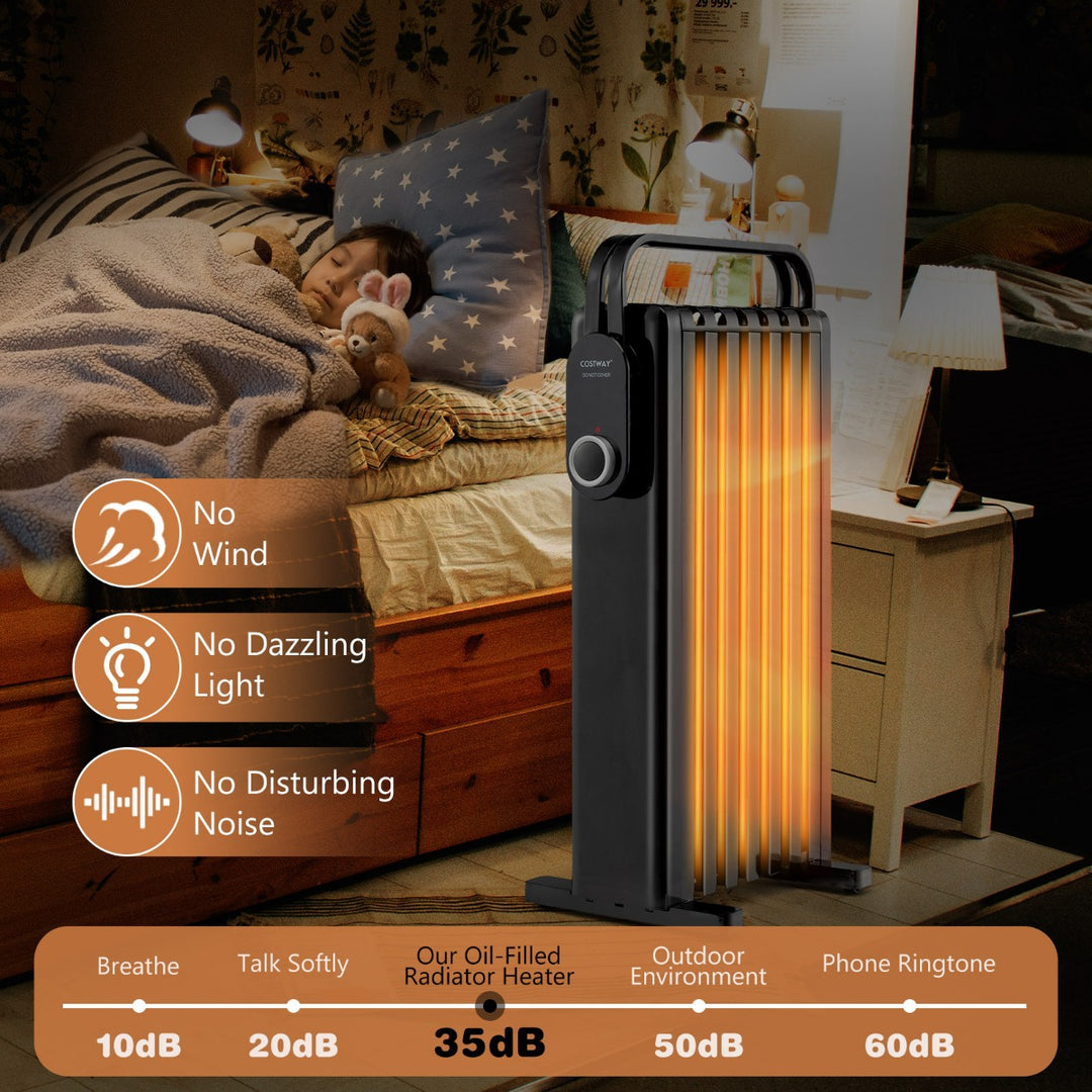 Portable Electric Heater with Overheat and Tip Over Protection