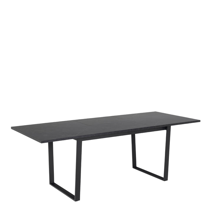 Amble Dining Table with Black Marble Effect - TidySpaces