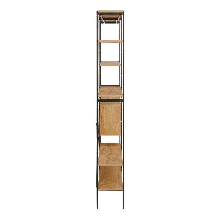 Angus Bookcase with 1 Sliding Door & 5 Shelves in Oak & Black - TidySpaces