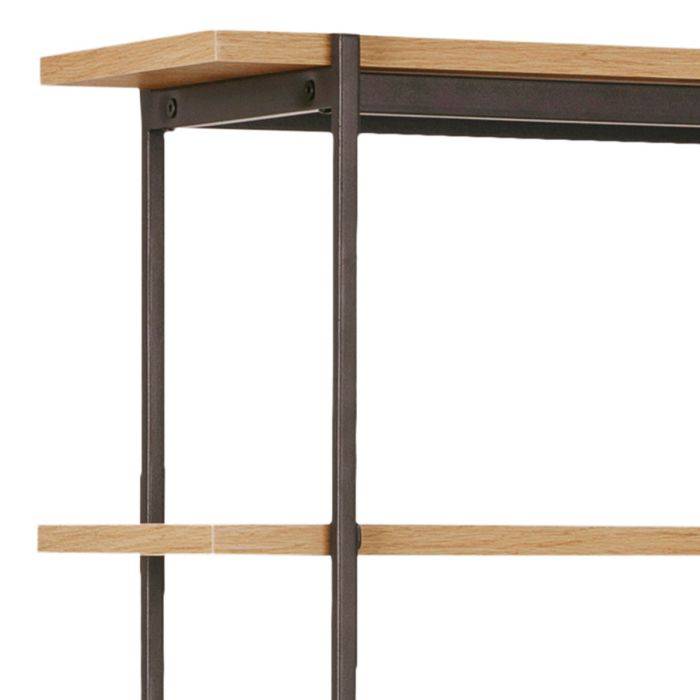 Angus Bookcase with 1 Sliding Door & 5 Shelves in Oak & Black - TidySpaces