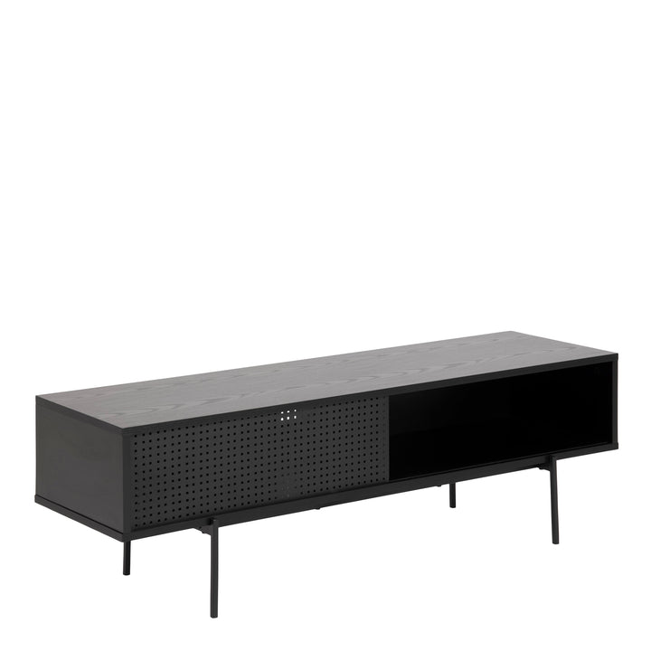 Angus TV Unit with 1 Sliding Door in Black - TidySpaces