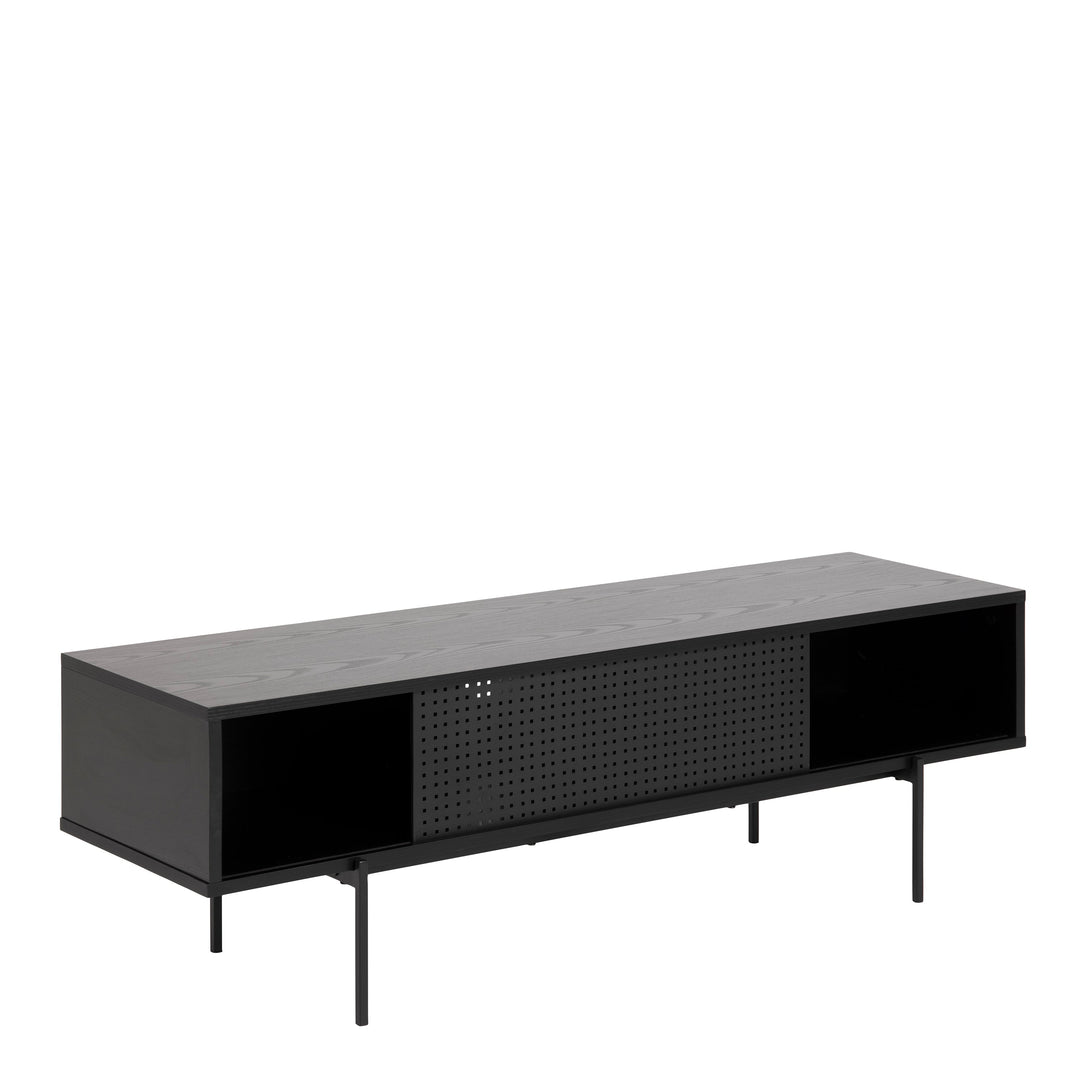 Angus TV Unit with 1 Sliding Door in Black - TidySpaces