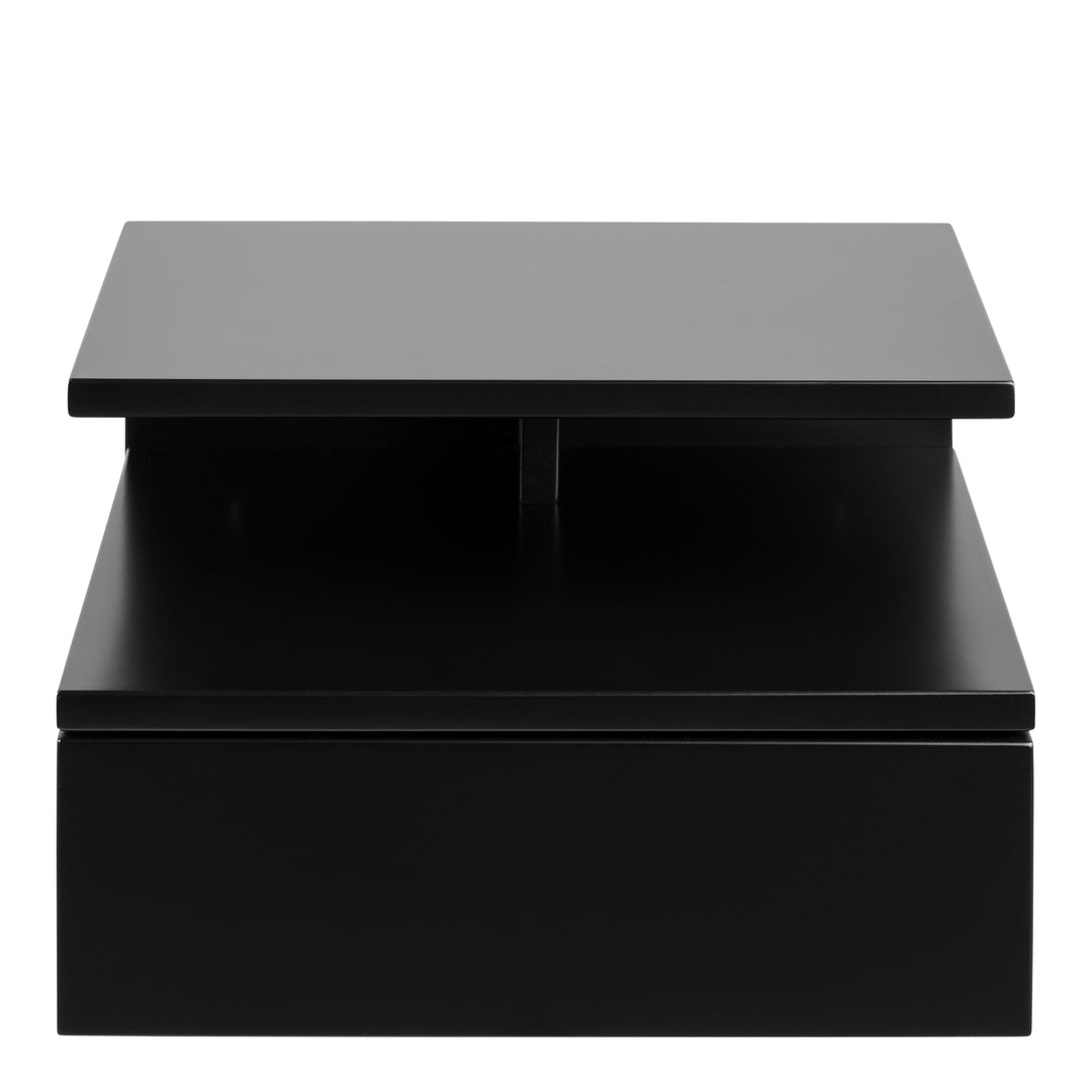 Ashlan Bedside Table with 1 Drawer in Black - TidySpaces