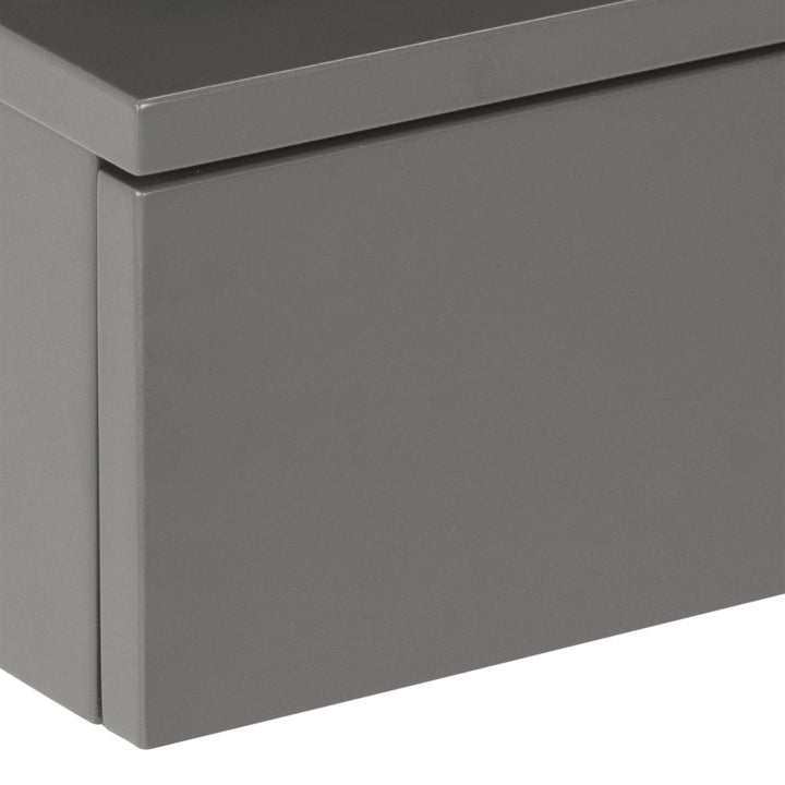 Ashlan Bedside Table with 1 Drawer in Grey - TidySpaces