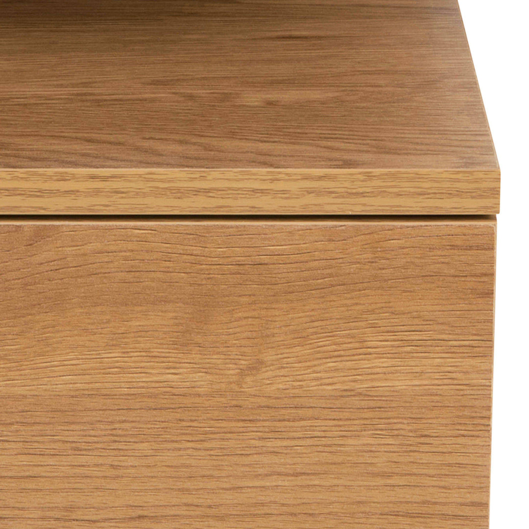 Ashlan Bedside Table with 1 Drawer in Oak - TidySpaces