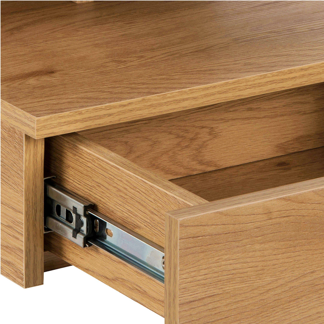 Ashlan Bedside Table with 1 Drawer in Oak - TidySpaces