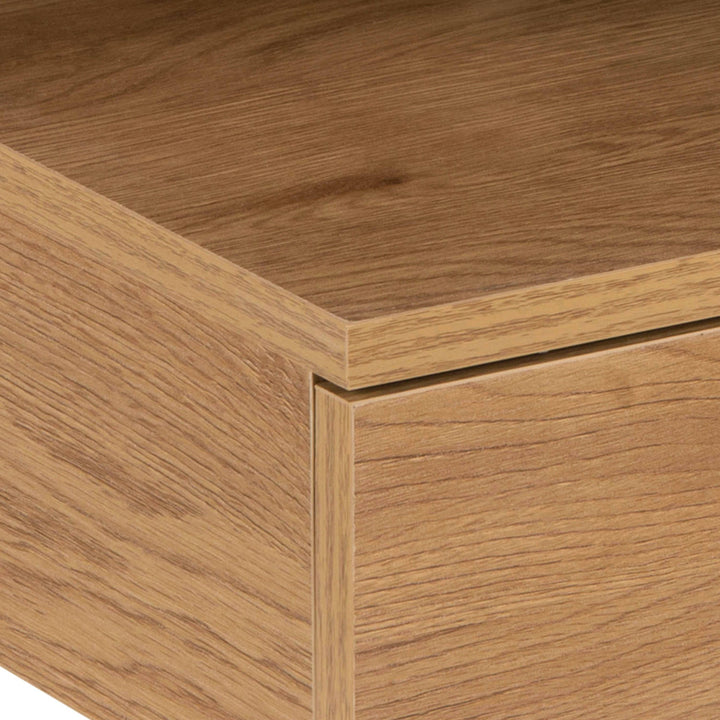 Ashlan Bedside Table with 1 Drawer in Oak - TidySpaces