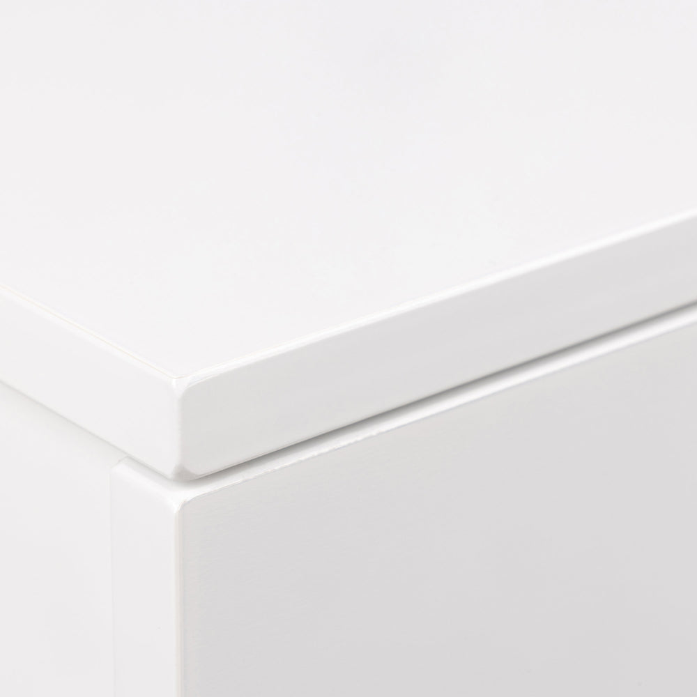 Avignon Bedside Table, Top and drawer, White - TidySpaces