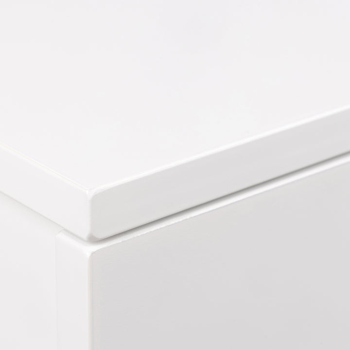 Avignon Bedside Table, Top and drawer, White - TidySpaces