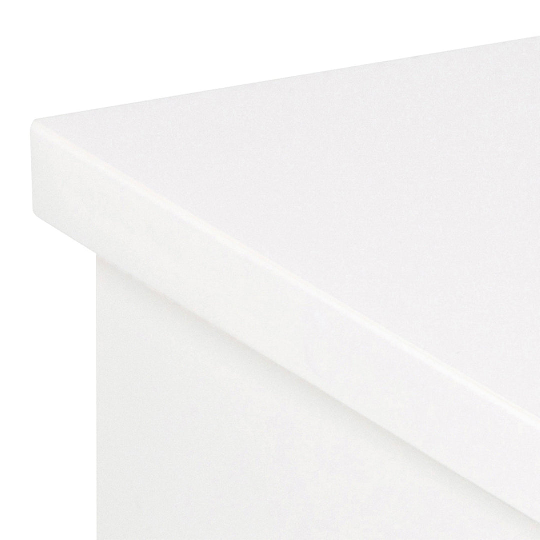 Avignon Bedside Table, Top and drawer, White - TidySpaces