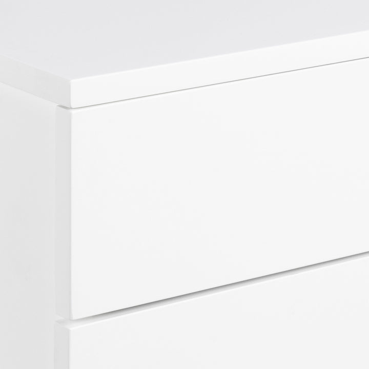 Avignon Bedside Table with 2 Drawers in White - TidySpaces