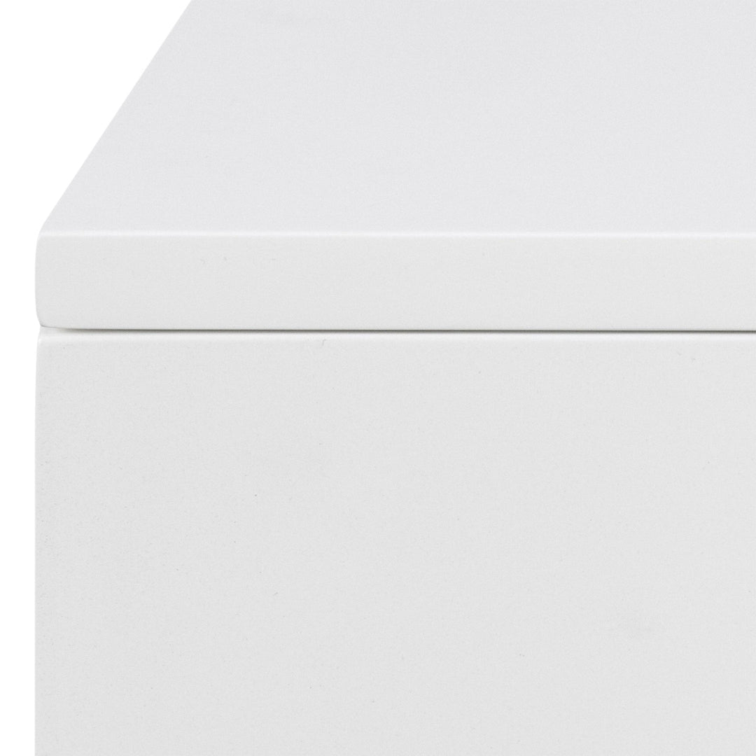 Avignon Bedside Table with 2 Drawers in White - TidySpaces