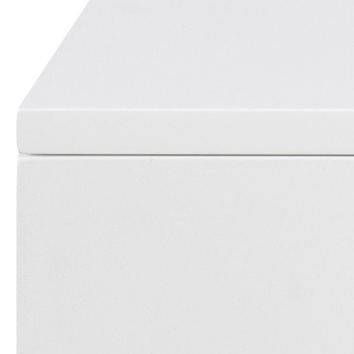 Avignon Bedside Table with 2 Drawers in White - TidySpaces