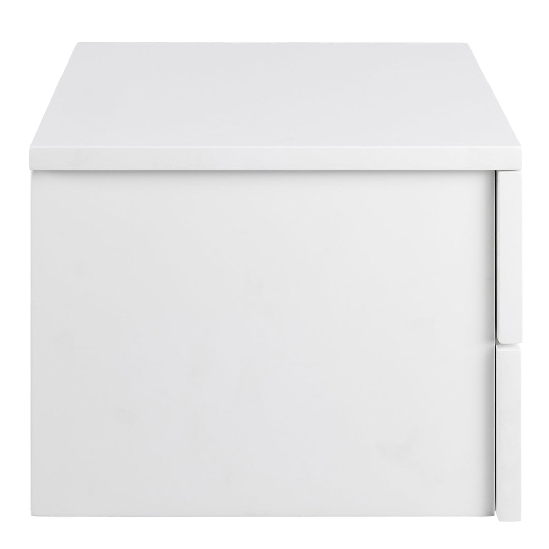 Avignon Bedside Table with 2 Drawers in White - TidySpaces