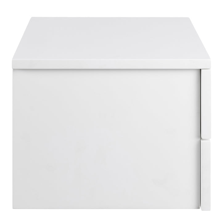 Avignon Bedside Table with 2 Drawers in White - TidySpaces