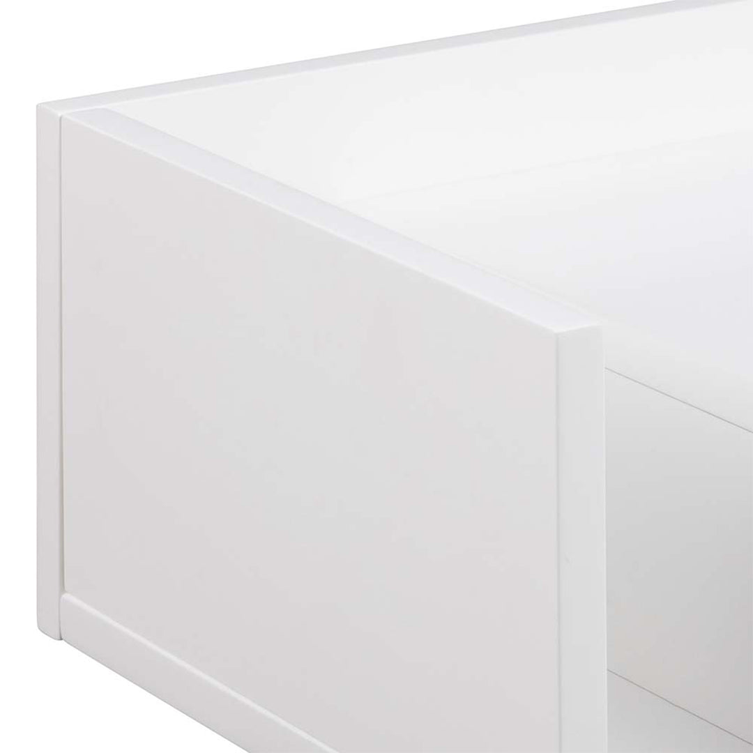 Avignon Square Bedside Table with 1 Drawers in White - TidySpaces