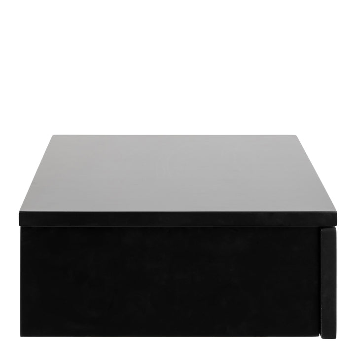 Avignon Square Bedside Table with 2 Drawers in Black - TidySpaces