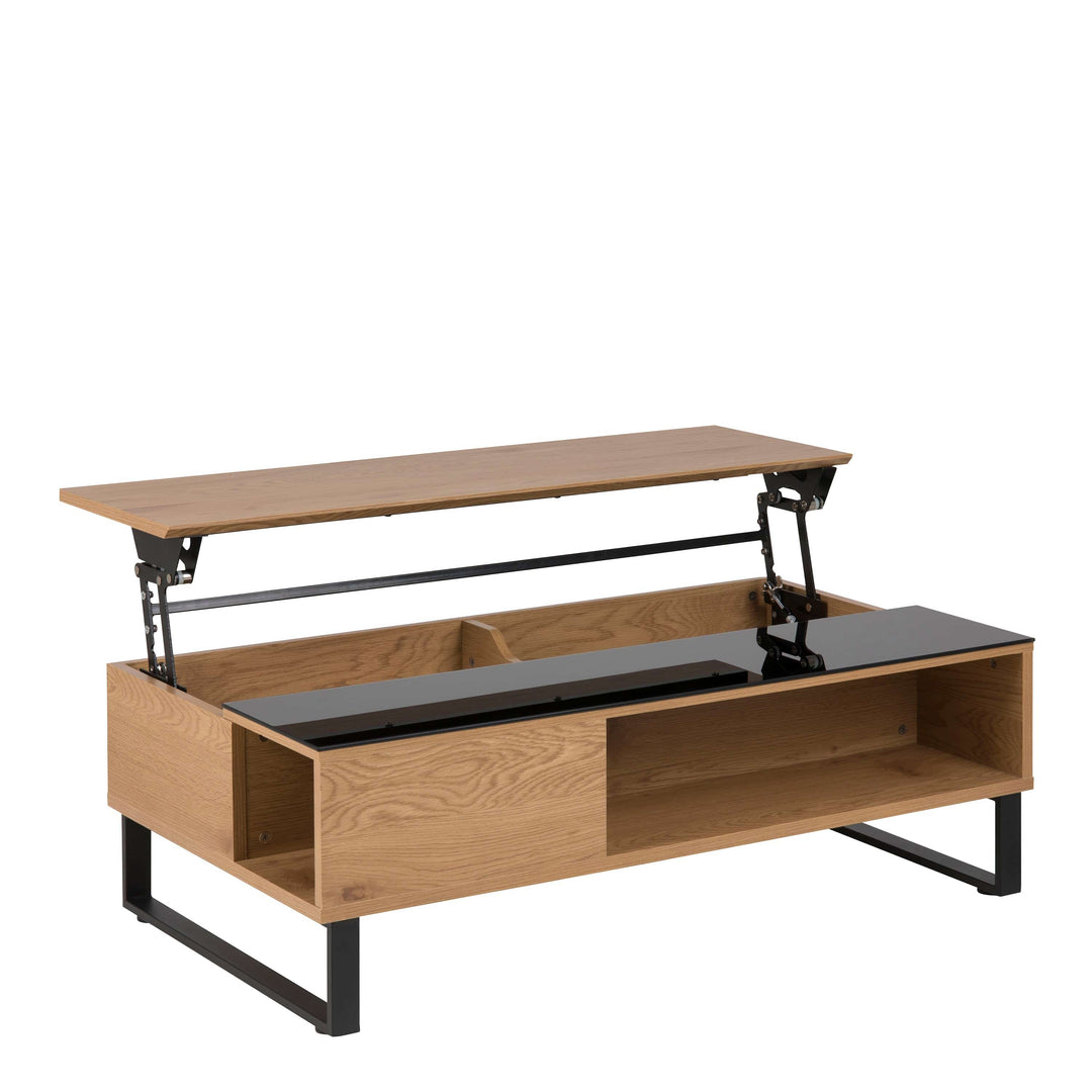 Azalea Coffee Table in Black & Oak - TidySpaces