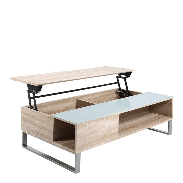 Azalea Lift Up Coffee Table in Oak - TidySpaces