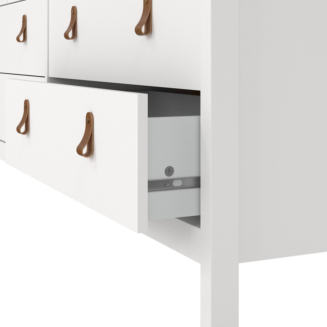 Barcelona Double dresser 4+4 drawers in White - TidySpaces