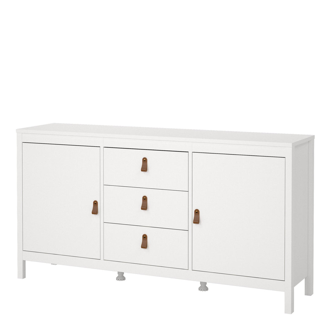 Barcelona Sideboard 2 doors + 3 drawers in White - TidySpaces