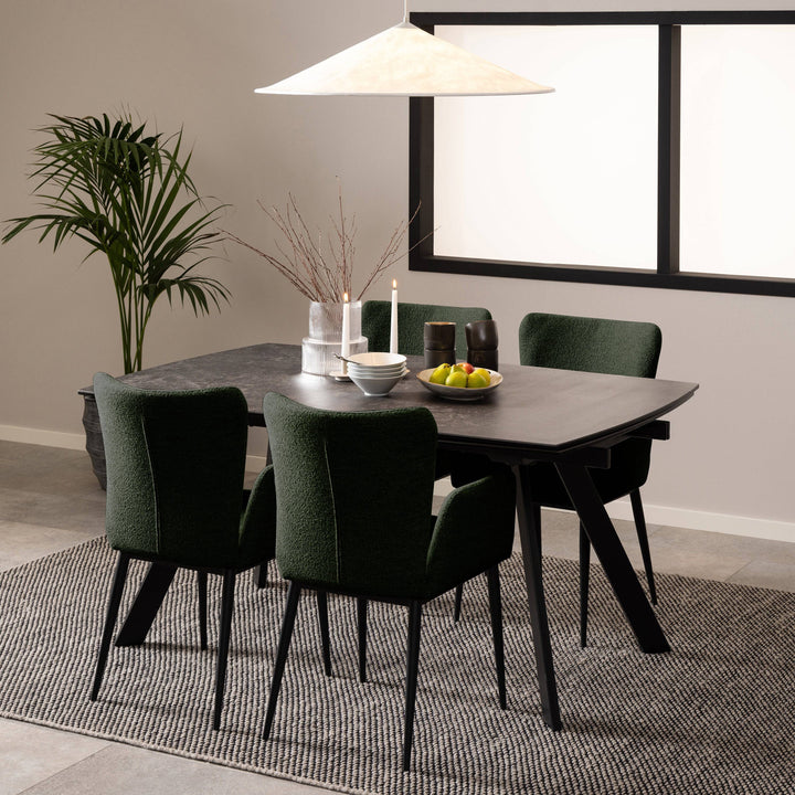 Blackburn Black Ceramic Dining Table - TidySpaces