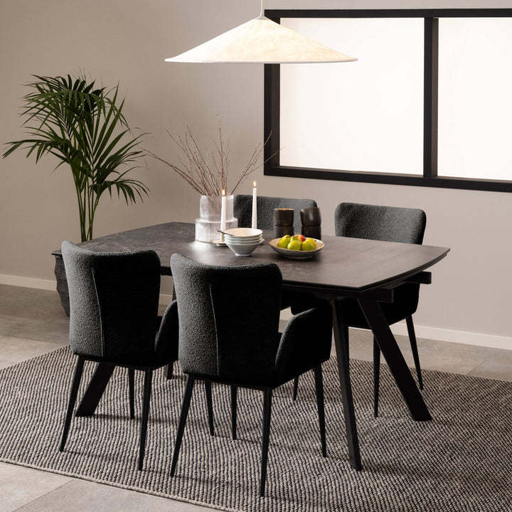 Blackburn Black Ceramic Dining Table - TidySpaces