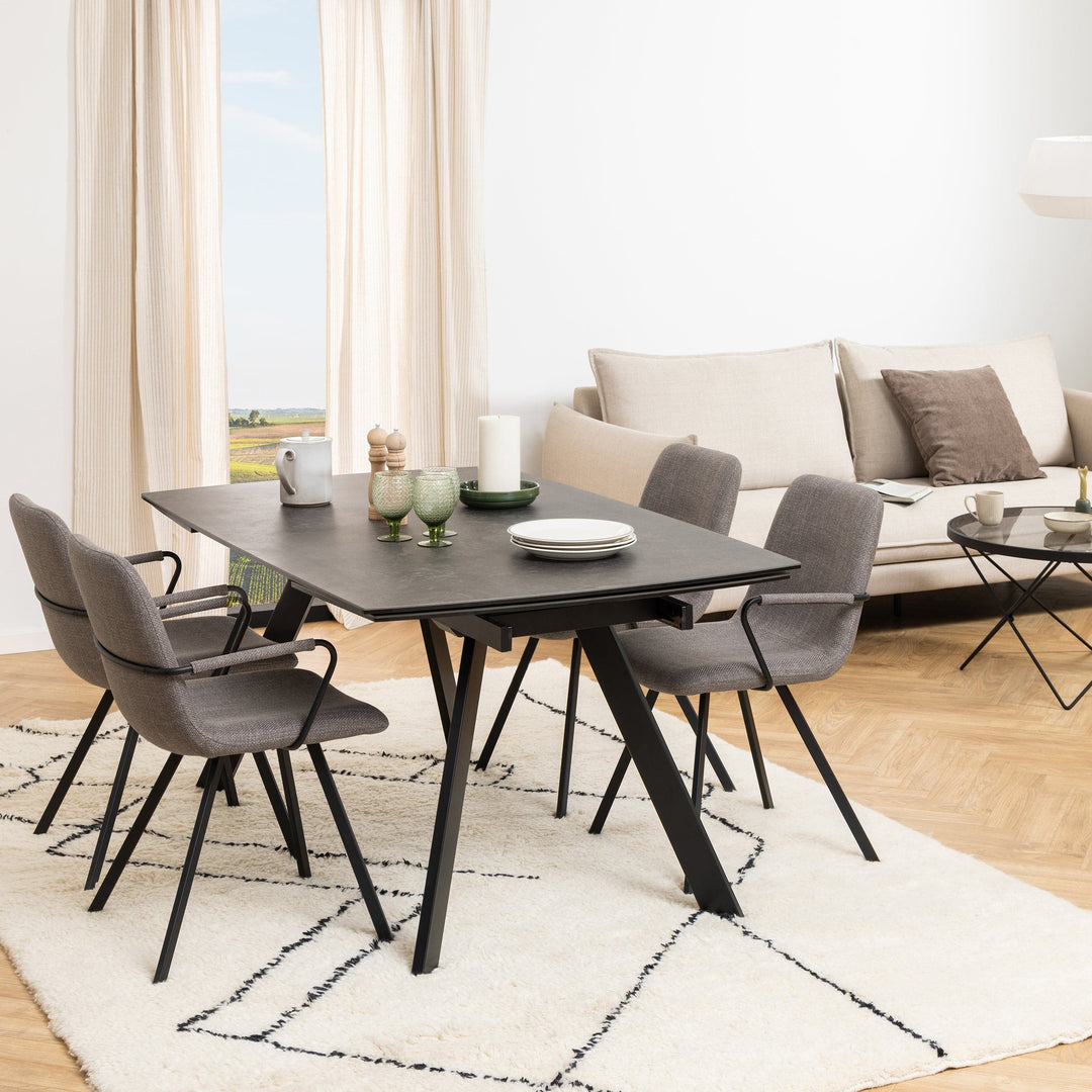 Blackburn Black Ceramic Dining Table - TidySpaces