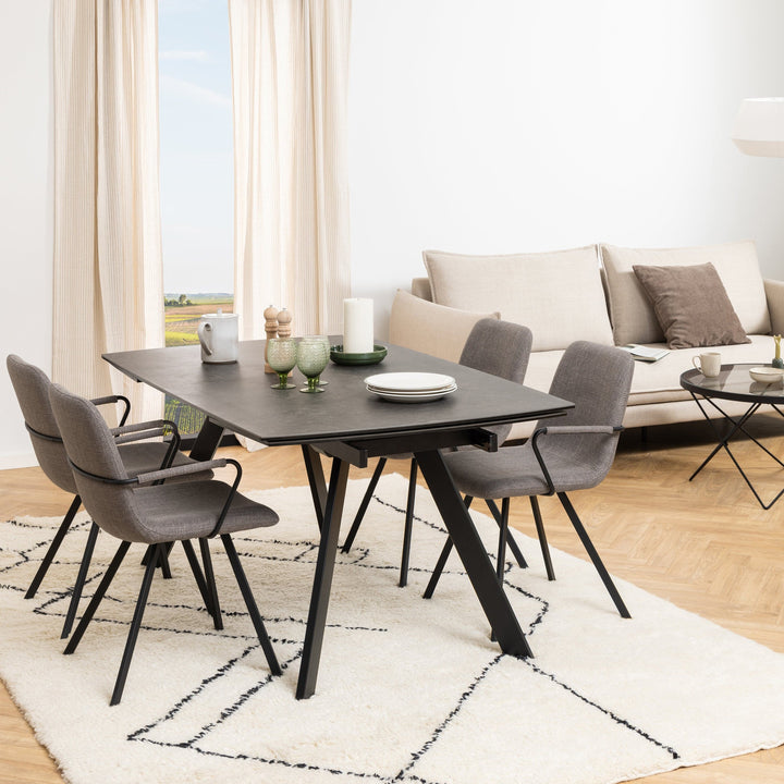 Blackburn Black Ceramic Dining Table - TidySpaces