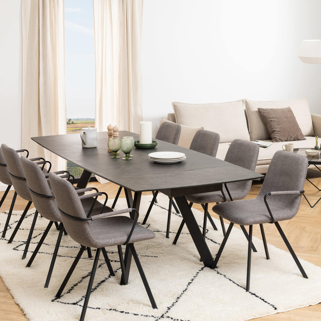 Blackburn Black Ceramic Dining Table - TidySpaces