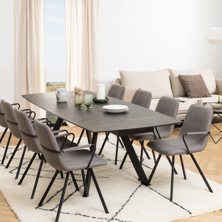 Blackburn Black Ceramic Dining Table - TidySpaces