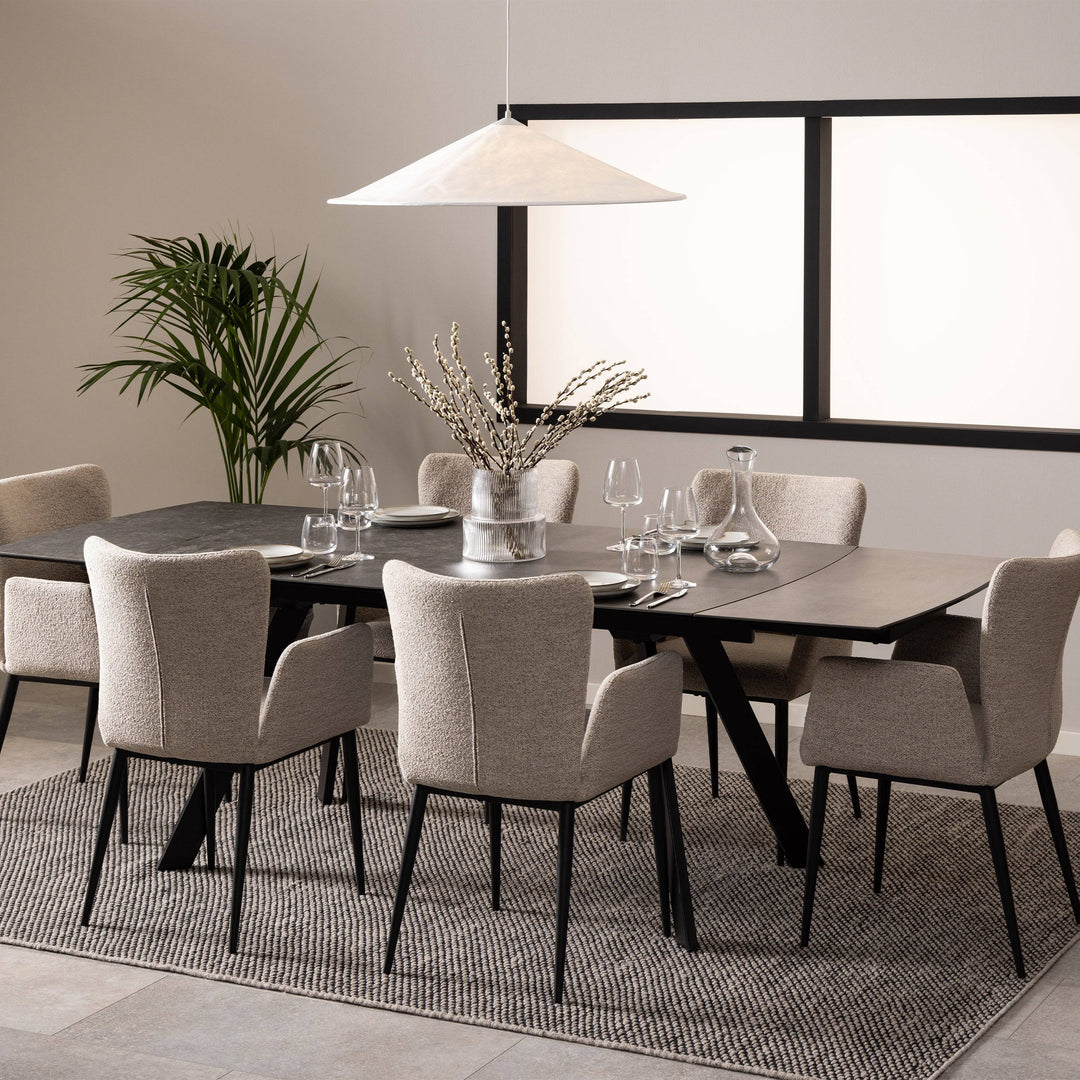 Blackburn Black Ceramic Dining Table - TidySpaces