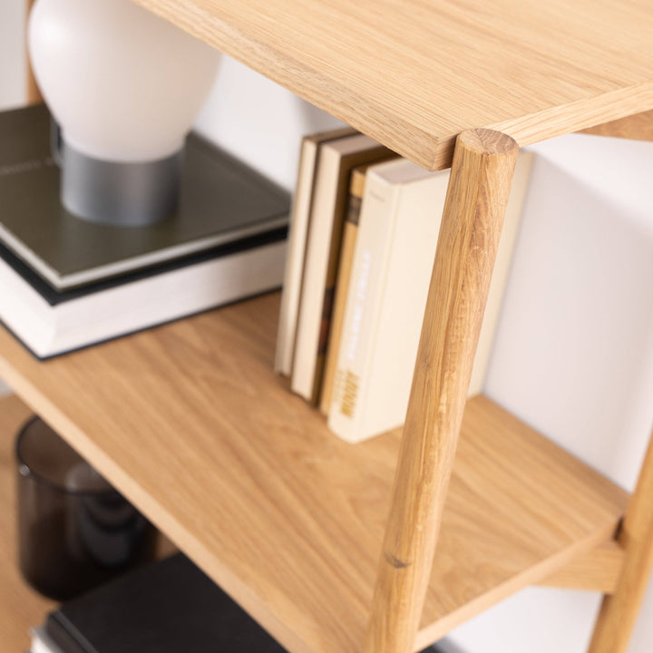 Braidwood bookcase  with 4 shelves in Oak - TidySpaces