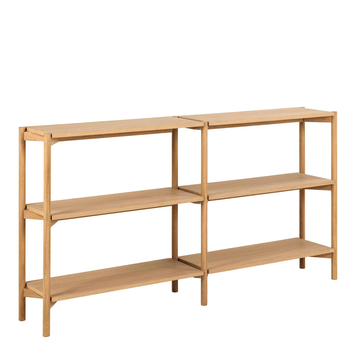 Braidwood Bookcase with 4 Shelves in Oak - TidySpaces