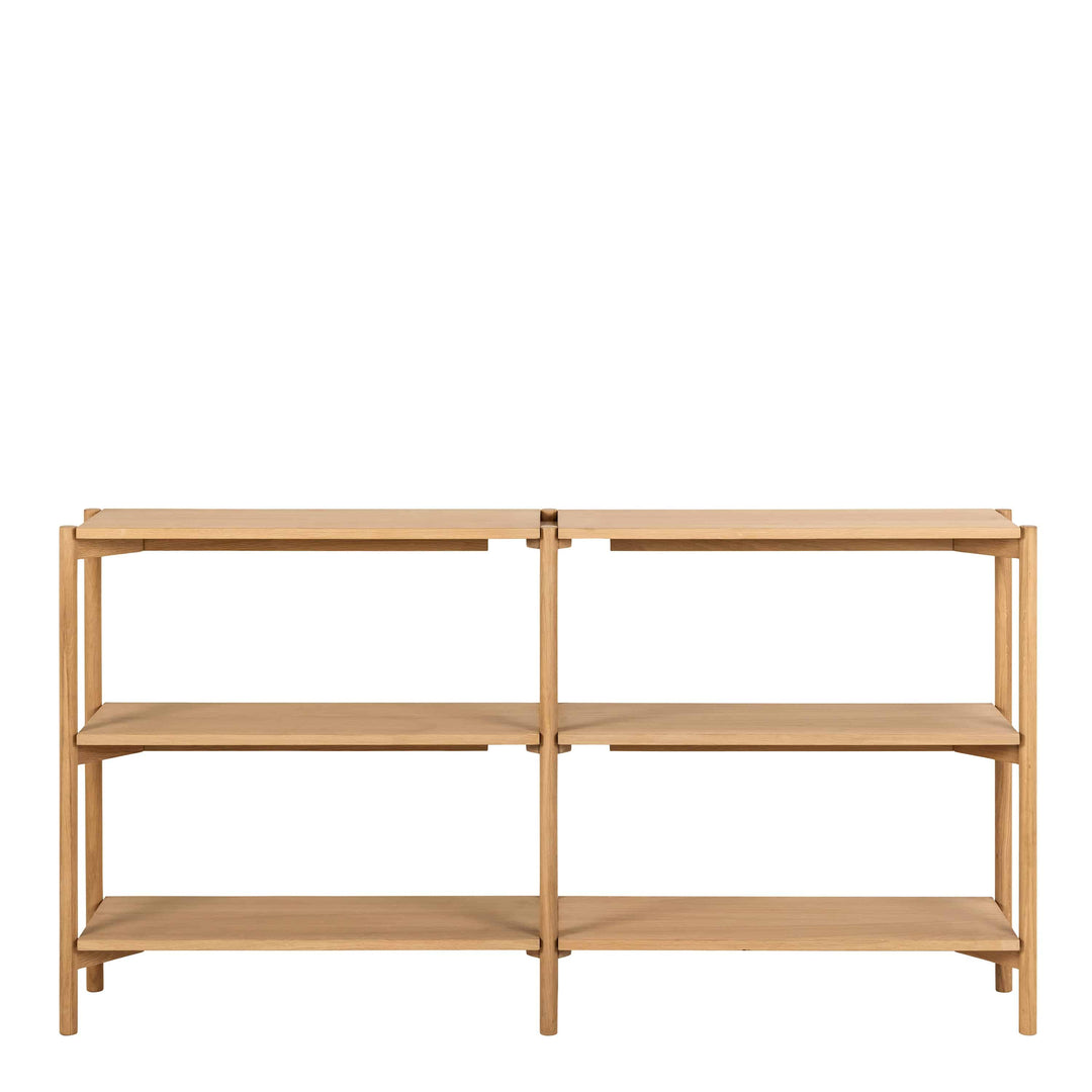 Braidwood Bookcase with 4 Shelves in Oak - TidySpaces