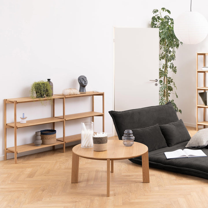 Braidwood Bookcase with 4 Shelves in Oak - TidySpaces