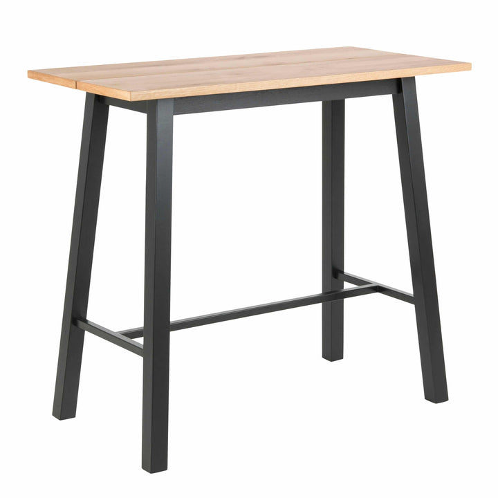 Chara Bar Table in Black & Oak - TidySpaces