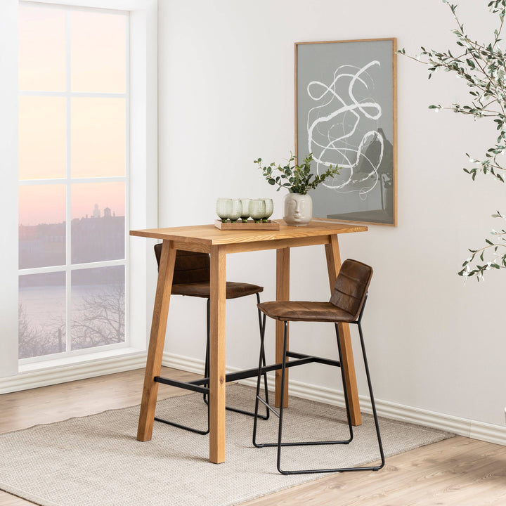 Chara Bar Table in Oak - TidySpaces