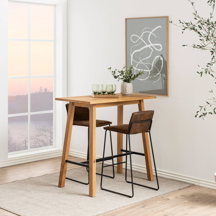 Chara Bar Table in Oak - TidySpaces