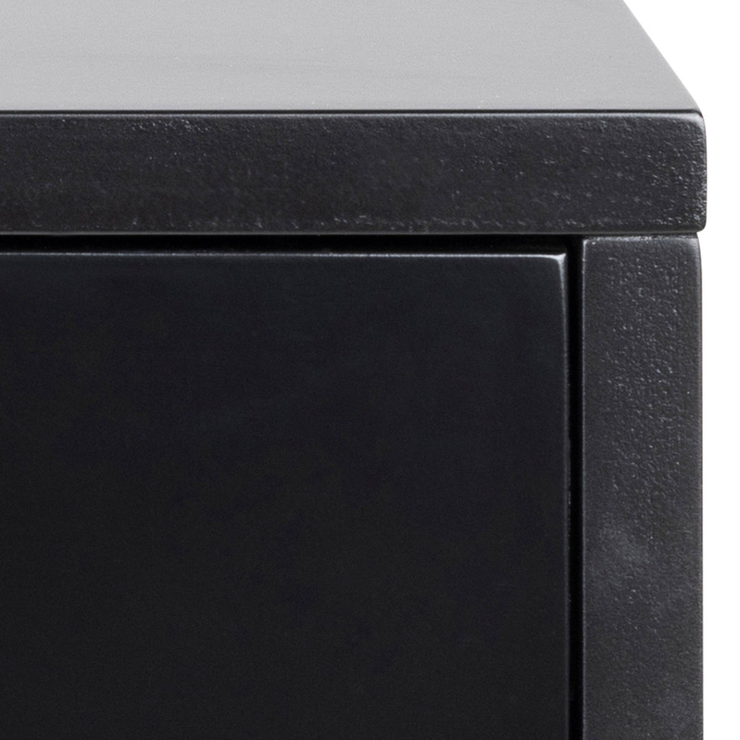 Cholet Square Bedside Table with 1 Drawer in Black - TidySpaces