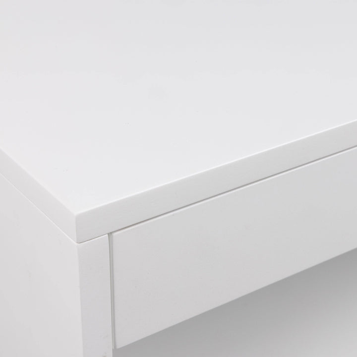 Cholet Square Bedside Table with 1 Drawer in White - TidySpaces