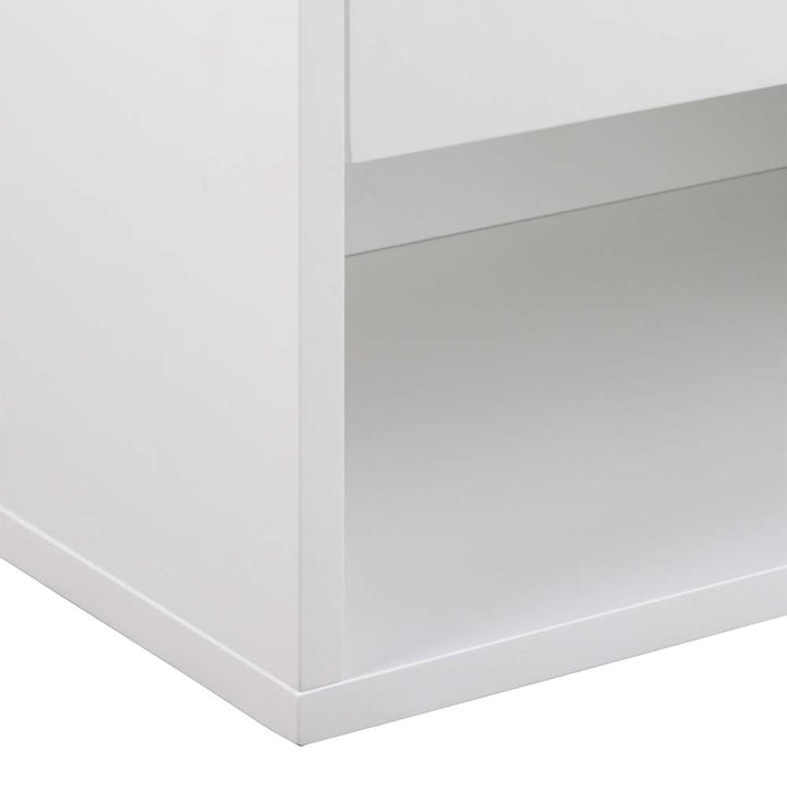 Cholet Square Bedside Table with 1 Drawer in White - TidySpaces