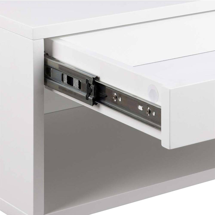 Cholet Square Bedside Table with 1 Drawer in White - TidySpaces