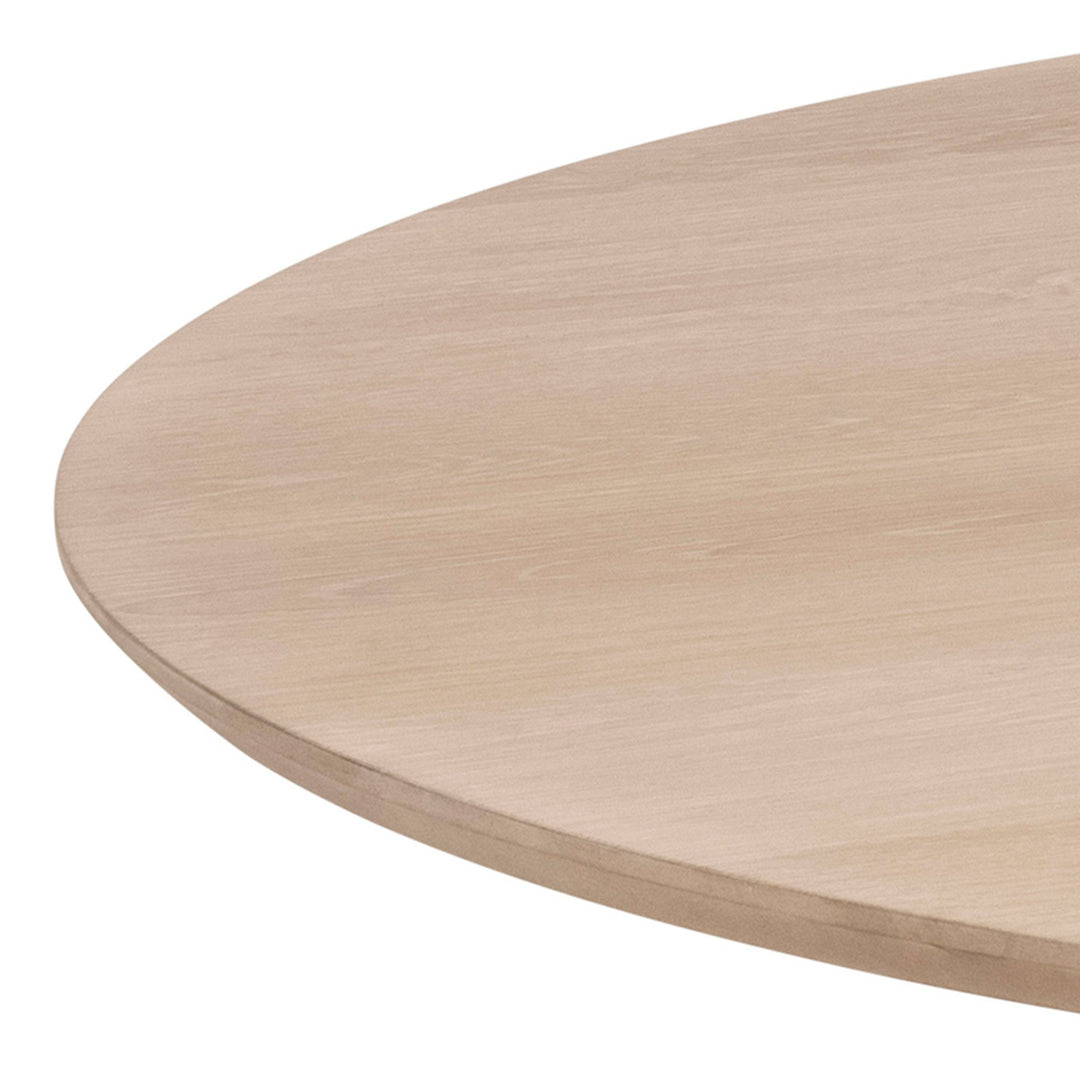 Christo Round Dining Table in White Oak - TidySpaces