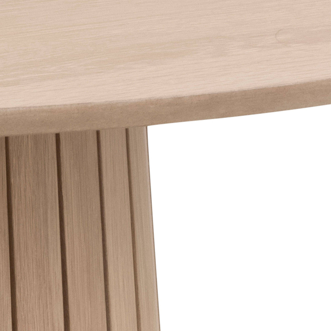 Christo Round Dining Table in White Oak - TidySpaces